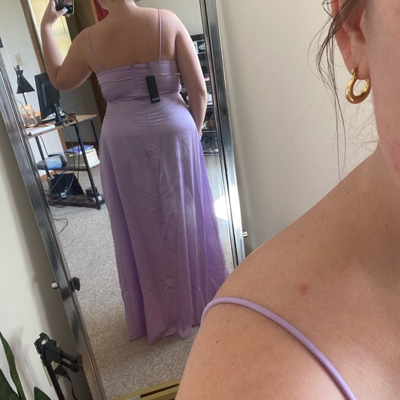 Nasty Gal Lavender Slit Wrap Maxi Dress - Picture 7 of 12